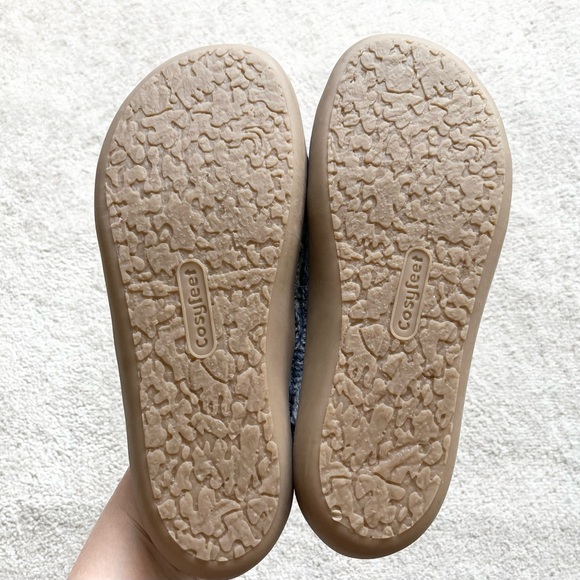 COSYFEET PURE WOOL DONNA CABLE KNIT SWEATER SLIDE ON RUBBER SOLE SLIPPER - Picture 5 of 7